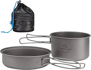 Titanium Camping Cooking Pot Set for Outdoor Adventures