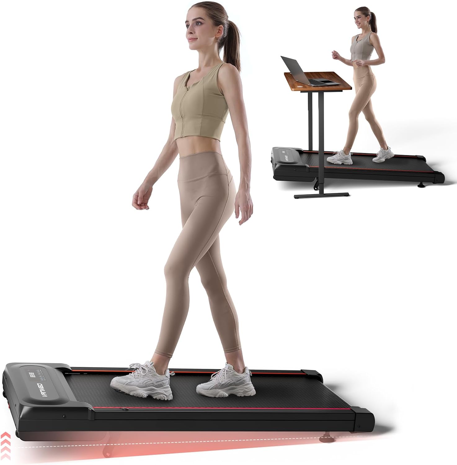Walking Pad with Auto Incline for Home Office Fitness Needs