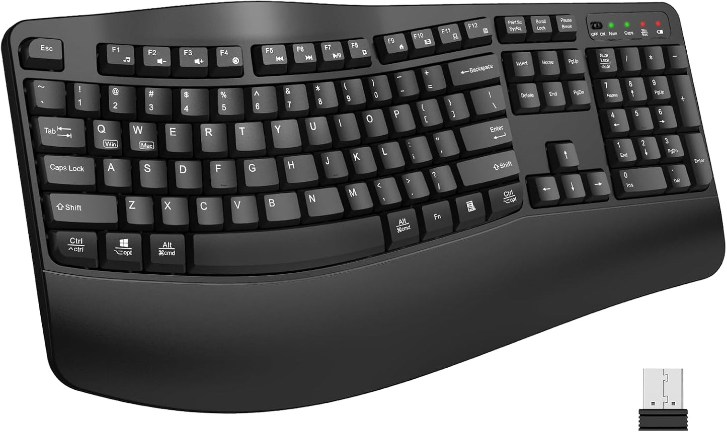 EDJO Wireless Ergo Keyboard: Comfort for Large Hands