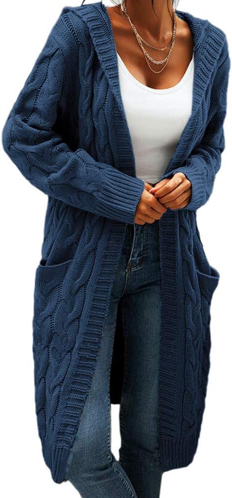 Women Hooded Open Front Cardigan for Cozy Style and Comfort