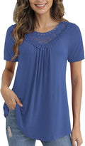 Women's Plus Size Lace Pleated Tunic Tops M-4XL - Lightweight Comfort