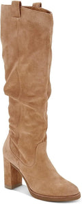 Juliet Holy Knee High Boots Chunky Block Heel - Comfortable Chic