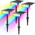 Consciot Solar Spot Lights Outdoor 4 Pack - Adjustable Colorful Garden