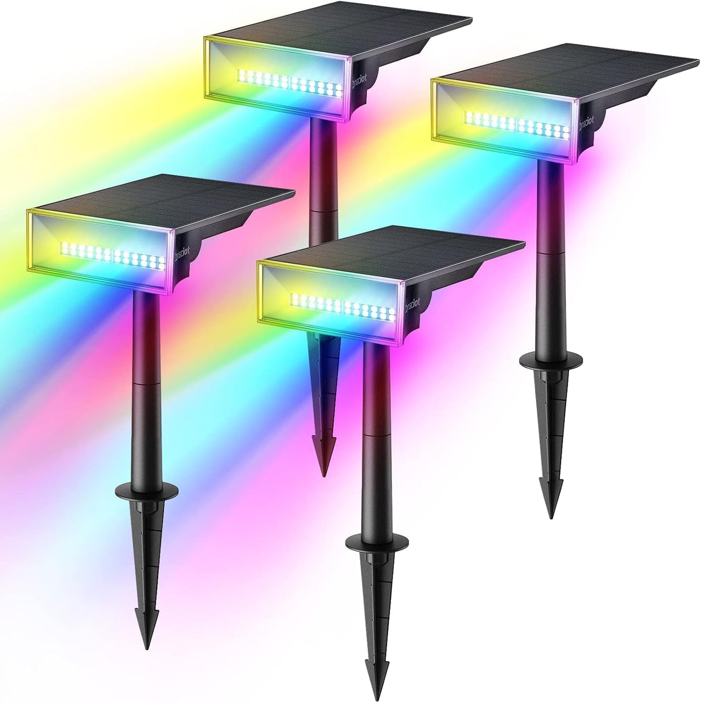 Consciot Solar Spot Lights Outdoor - 8 Modes for Garden Lighting