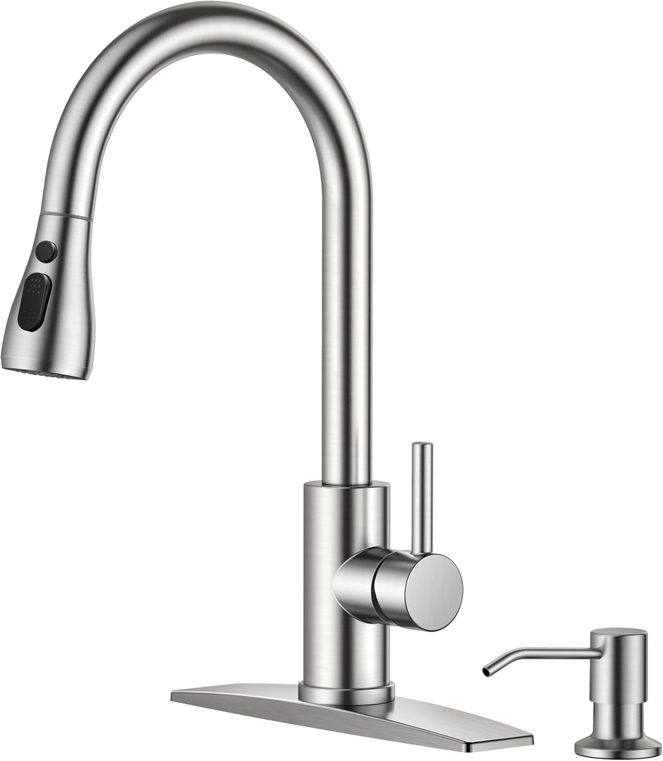 FORIOUS Kitchen Faucet with Soap Dispenser for Modern Homes