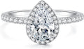 IMOLOVE Solitaire Halo Moissanite Ring - Bright 1.64ct D VVS1