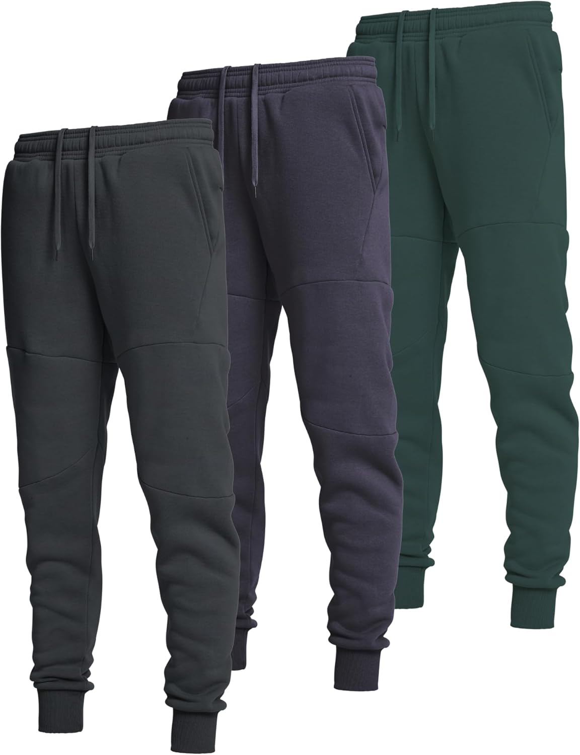 Ultra Performance 3 Pack Fleece Active Tech Joggers for Men