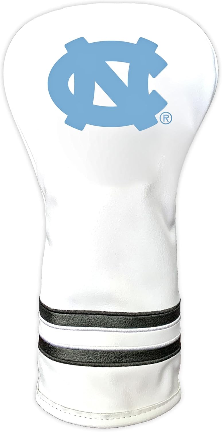 NCAA White Vintage Driver Golf Club Headcover with Retro Design
