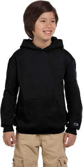 Champion Double Dry Youth Action Fleece Pullover Hood Black - Durable