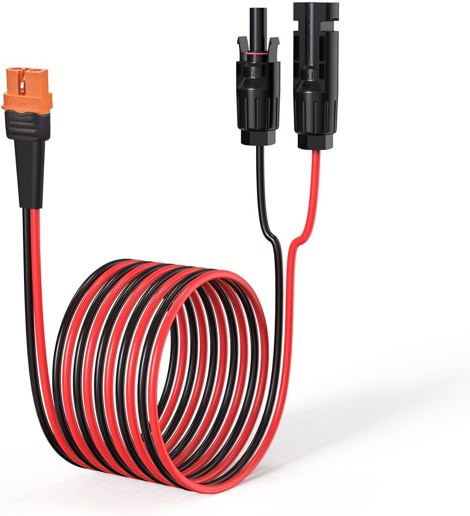 12AWG 50FT Solar to XT60i Cable for Portable Power Stations