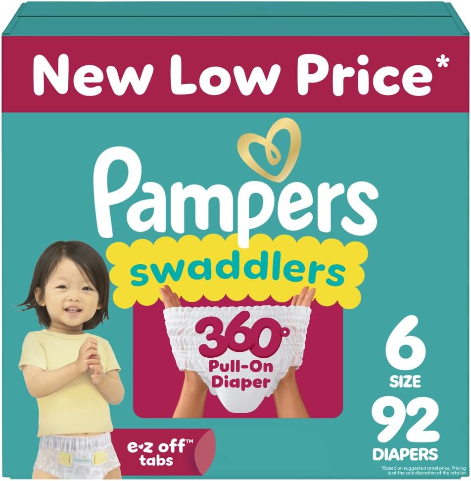 Pampers Swaddlers 360 Size 6 Diapers for Active Babies