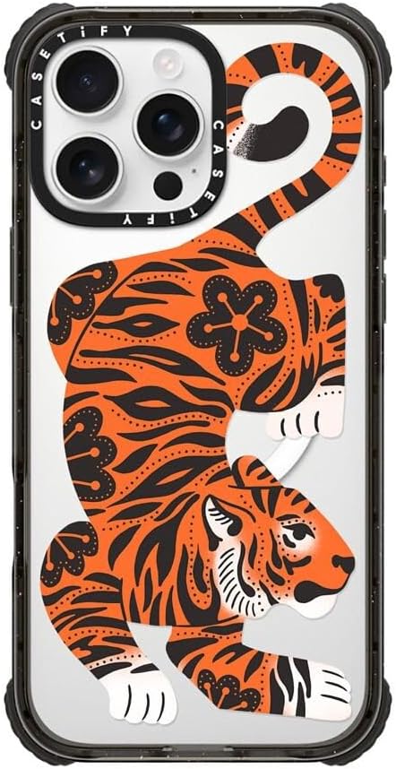 CASETiFY Ultra Impact iPhone 16 Pro Max Case - Fierce Tiger Design