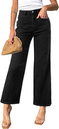 Wide Leg Jeans High Waisted Stretchy Ankle Jeans - Flattering Fit NOT