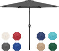 Simple Deluxe 9 ft Patio Umbrella with Crank and Push Button Tilt Lawn