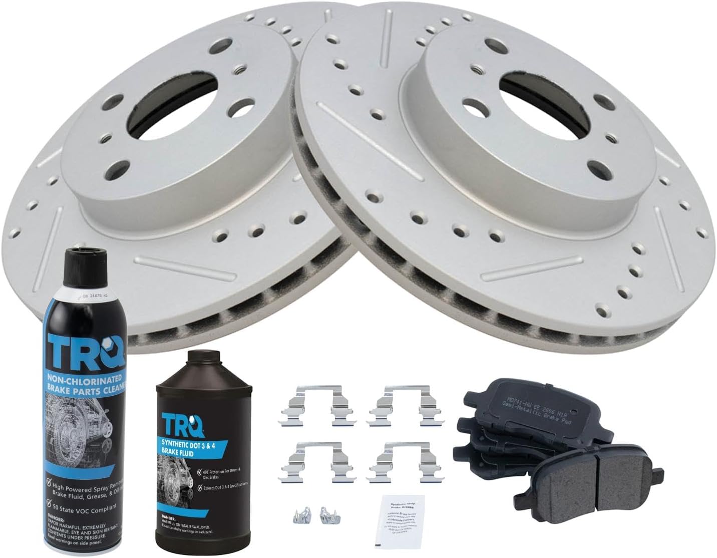 TRQ Front Performance Brake Pad & Rotor Kit for Chevrolet Prizm