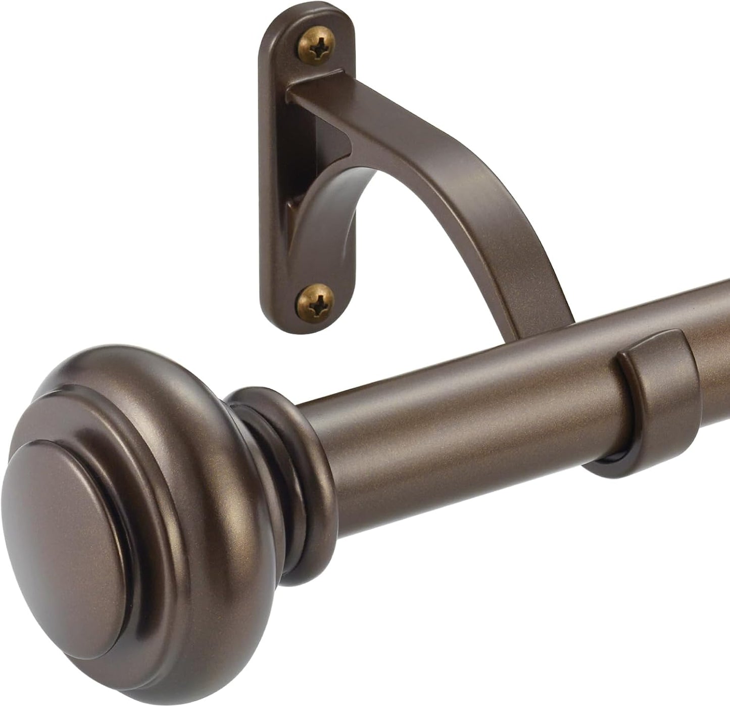 72-144 Inches Adjustable Curtain Rods for Heavy Duty Curtains