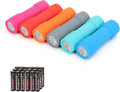 9-LED Flashlight 6-Pack + Lanyard, Assorted Colors - Hurricane & Camping Essential