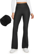 CRZ YOGA Womens Fleece Lined Flare Leggings for Winter Comfort