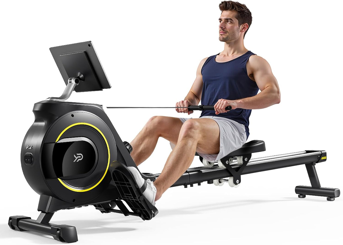 Rowing Machine for Home with 350 LB Capacity and Silent Resistance