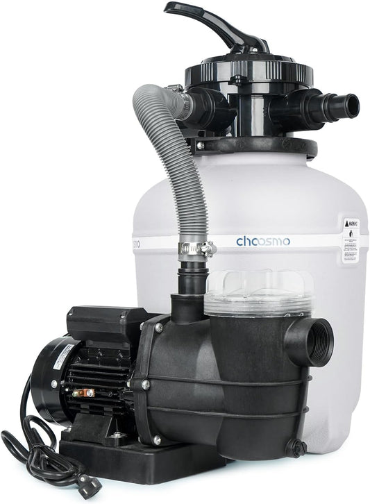 13 in Sand Filter System with 6-Way Valve for Above Ground Pools