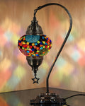 Turkish Mosaic Table Lamp Tiffany Style - Handmade 15in
