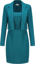 EXLURA Women's Professional Blazer Dress Suit Set - Knit Stretch Fit