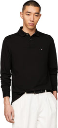 Men's Long Sleeve Polo Shirt in Organic Pique Cotton - Regular Fit