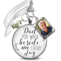Bouquet Photo Charms Customize Heart Charm Wedding Dad You Walk Beside