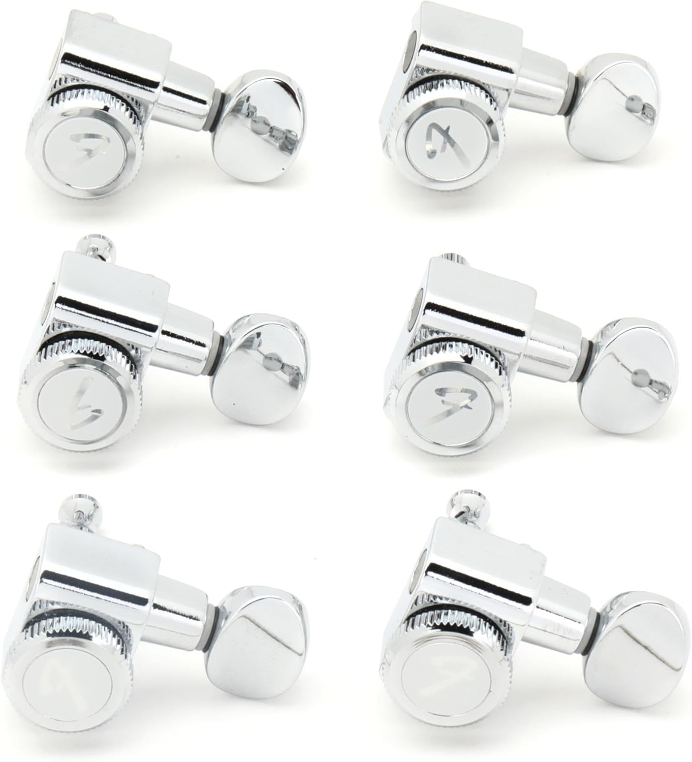 Fender Deluxe Locking Staggered Guitar Tuners with Vintage Buttons