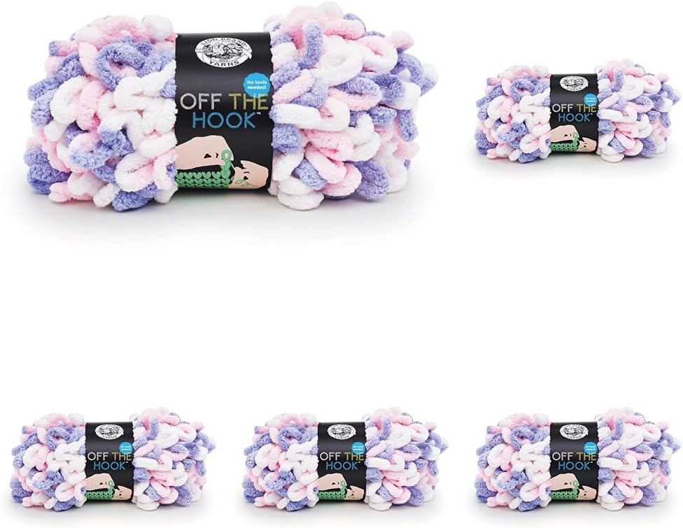 Lion Brand Yarn Off The Hook Yarn for Easy Crafting