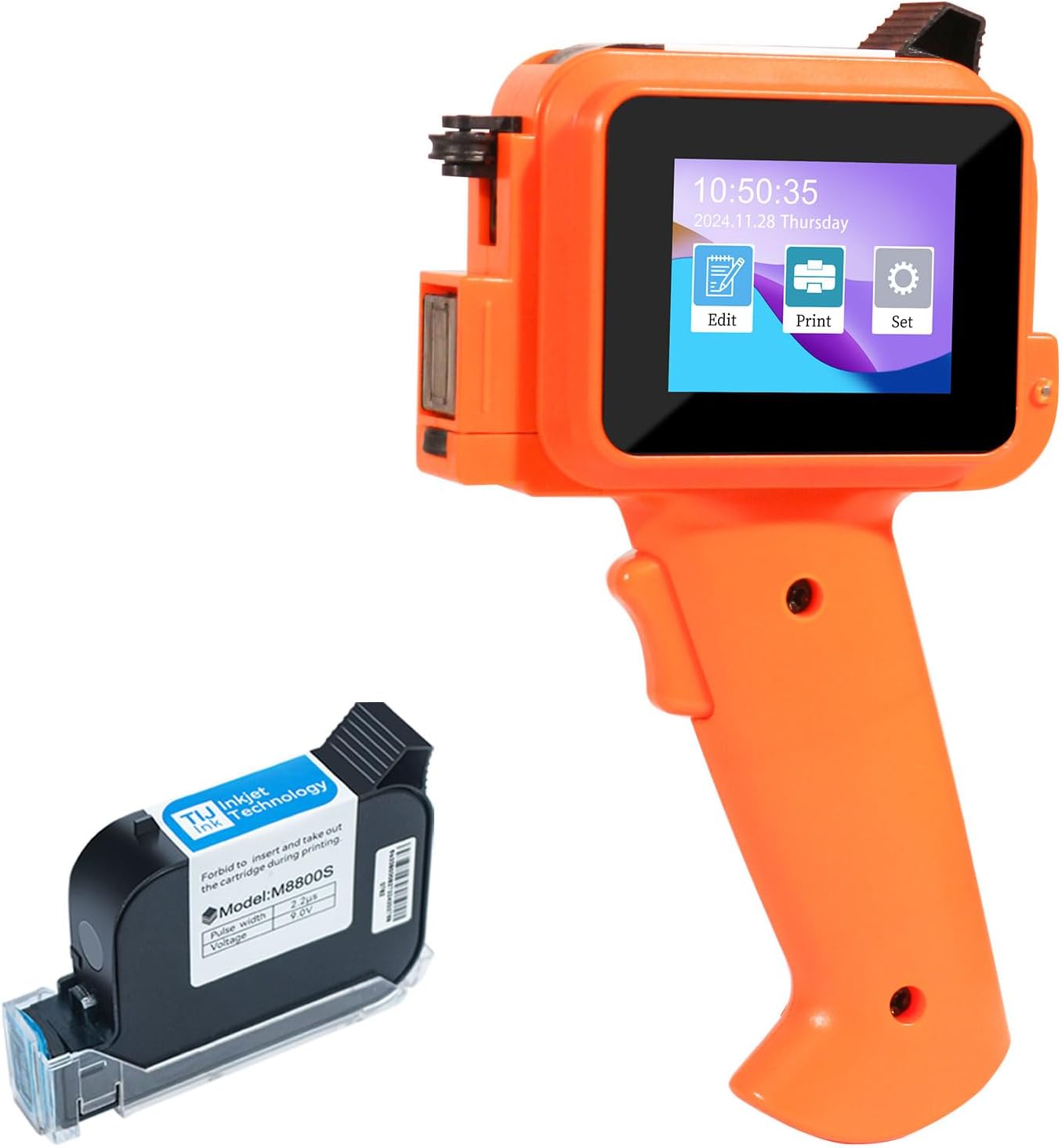Handheld Inkjet Printer for Quick-Drying Ink and Versatile Use