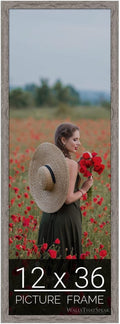 Versatile Gray Barnwood Picture Frame for Artwork and Family Photos