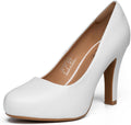 Trary Women's Heels Closed Round Toe Pumps - Elegant Everyday Heels
