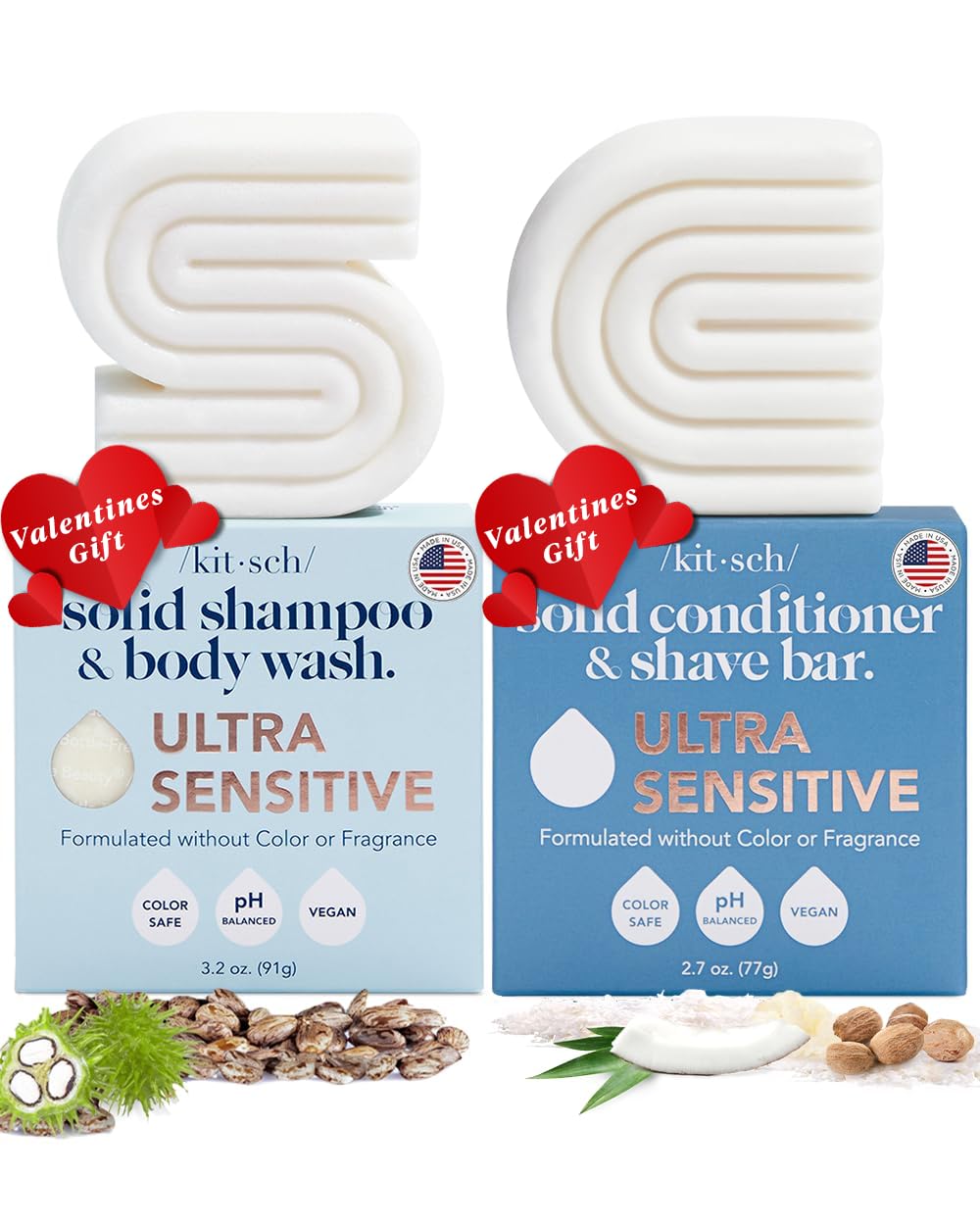 Kitsch 2-in-1 Shampoo Bar, Vegan, 5 Ingredients