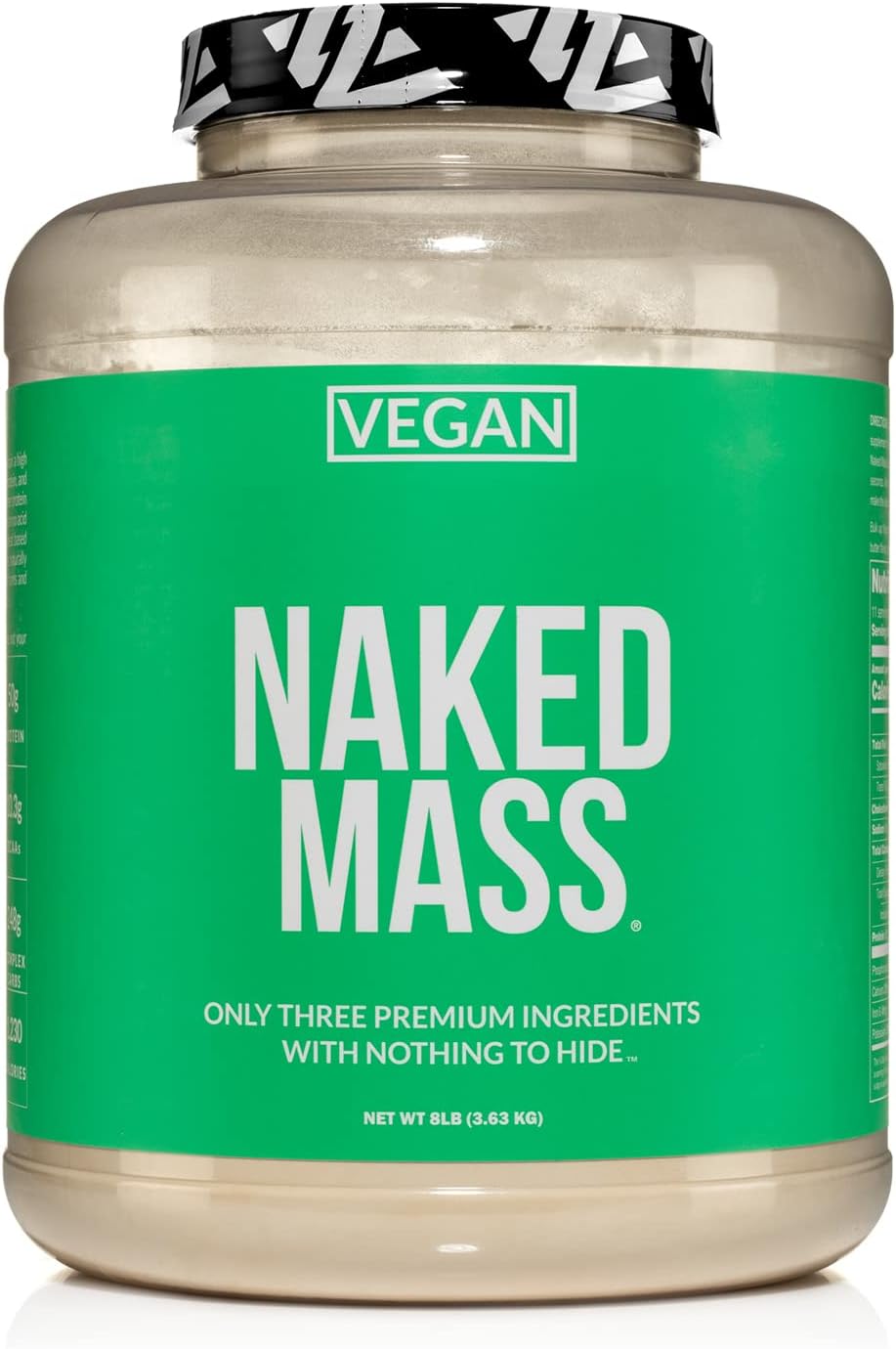 NAKED Vegan Mass Protein Powder - Natural Weight Gainer 8LB