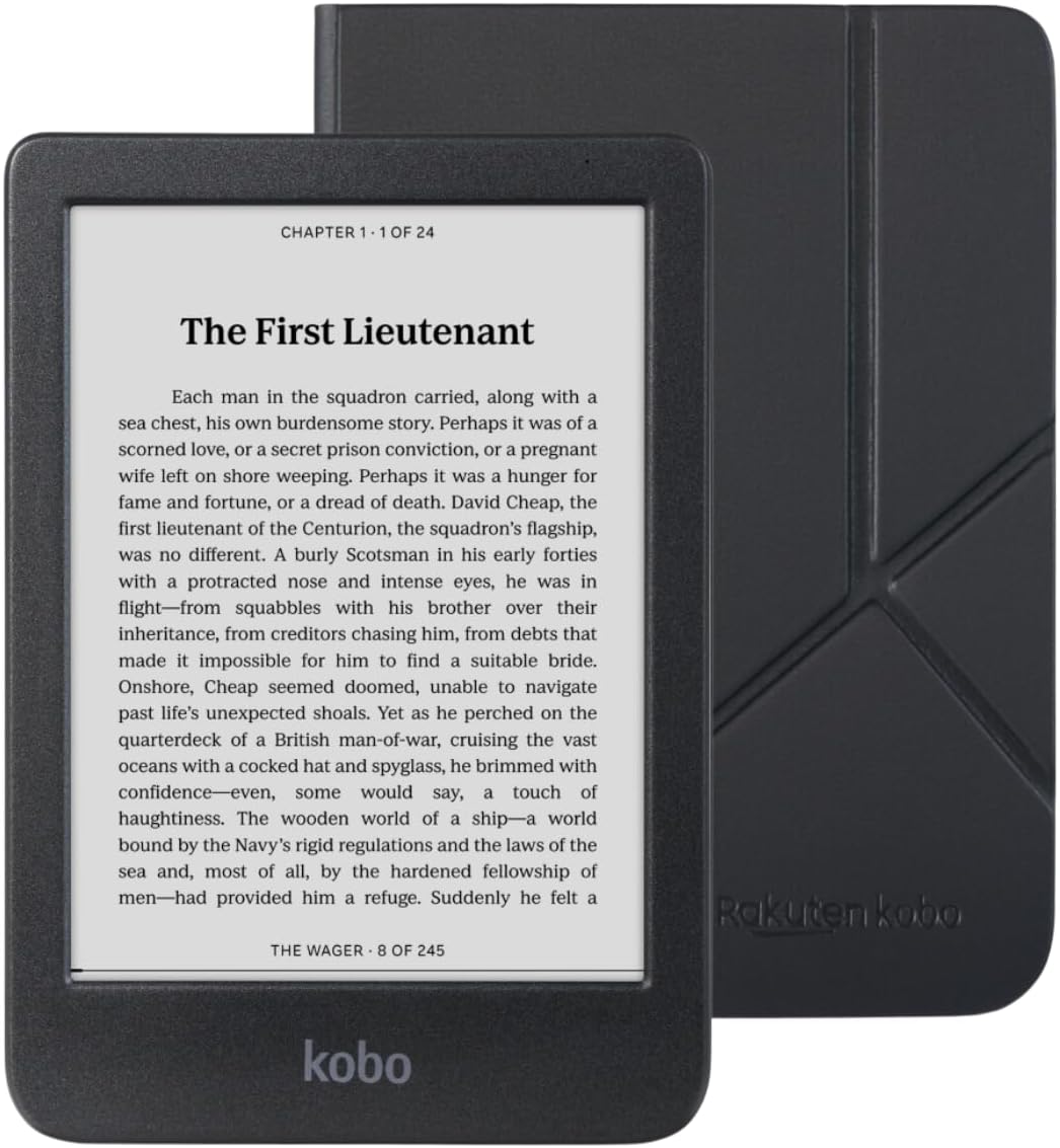 Kobo Clara BW eReader Bundle with Black SleepCover for Comfort