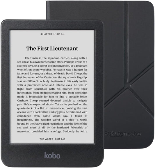 Kobo Clara BW eReader Bundle with Black SleepCover for Comfort