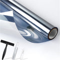 One Way Window Privacy Film 35.4 in x 6.5 ft Silver - Reflective Heat