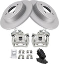 TRQ Rear Brake Pad & Rotor Kit Ceramic Premium G-Coated Compatible