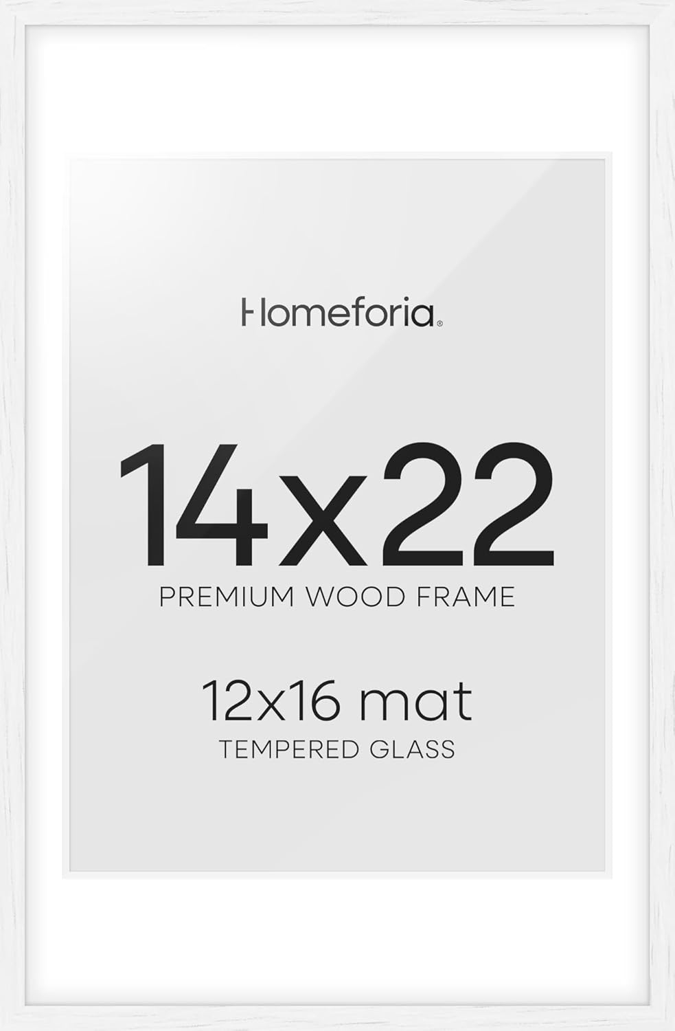 Homeforia 14x22 Picture Frame White - Luxury Oak Frame
