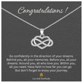 Luv and Gratitude Graduation Gift Necklace - Compass Message for Grads