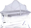2-Way Zipper Bassinet Cover with Mosquito Net - Protect Baby!
