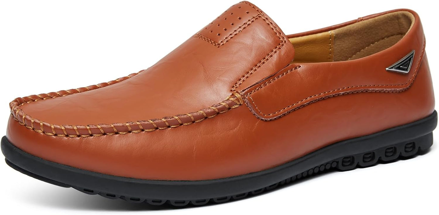 Go Tour Mens Casual Leather Fashion Slip-on Loafers Shoes Review