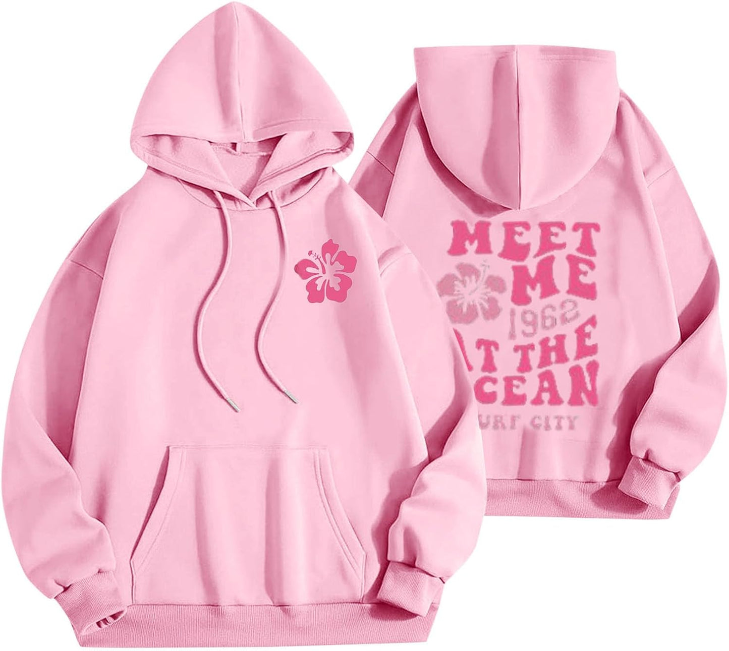Pink Oversized Hoodie - Itsame Teen Girl Style 
