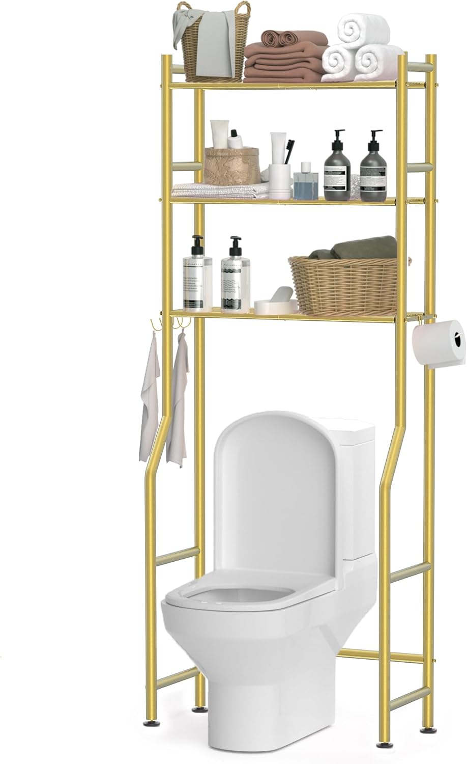3 Tier Over The Toilet Storage Rack for Bathroom Organization