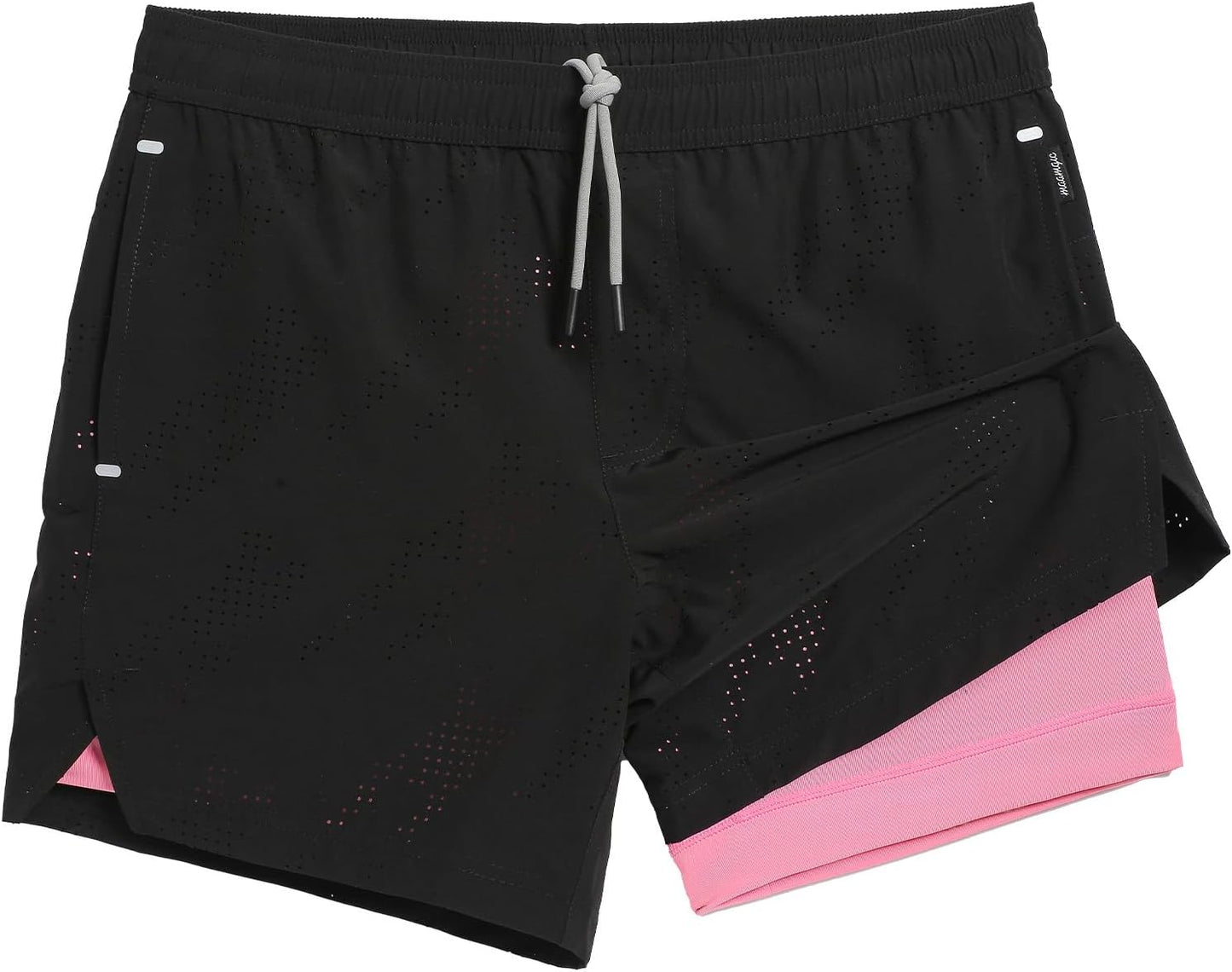 maamgic Mens Running Shorts with Compression Liner for Comfort