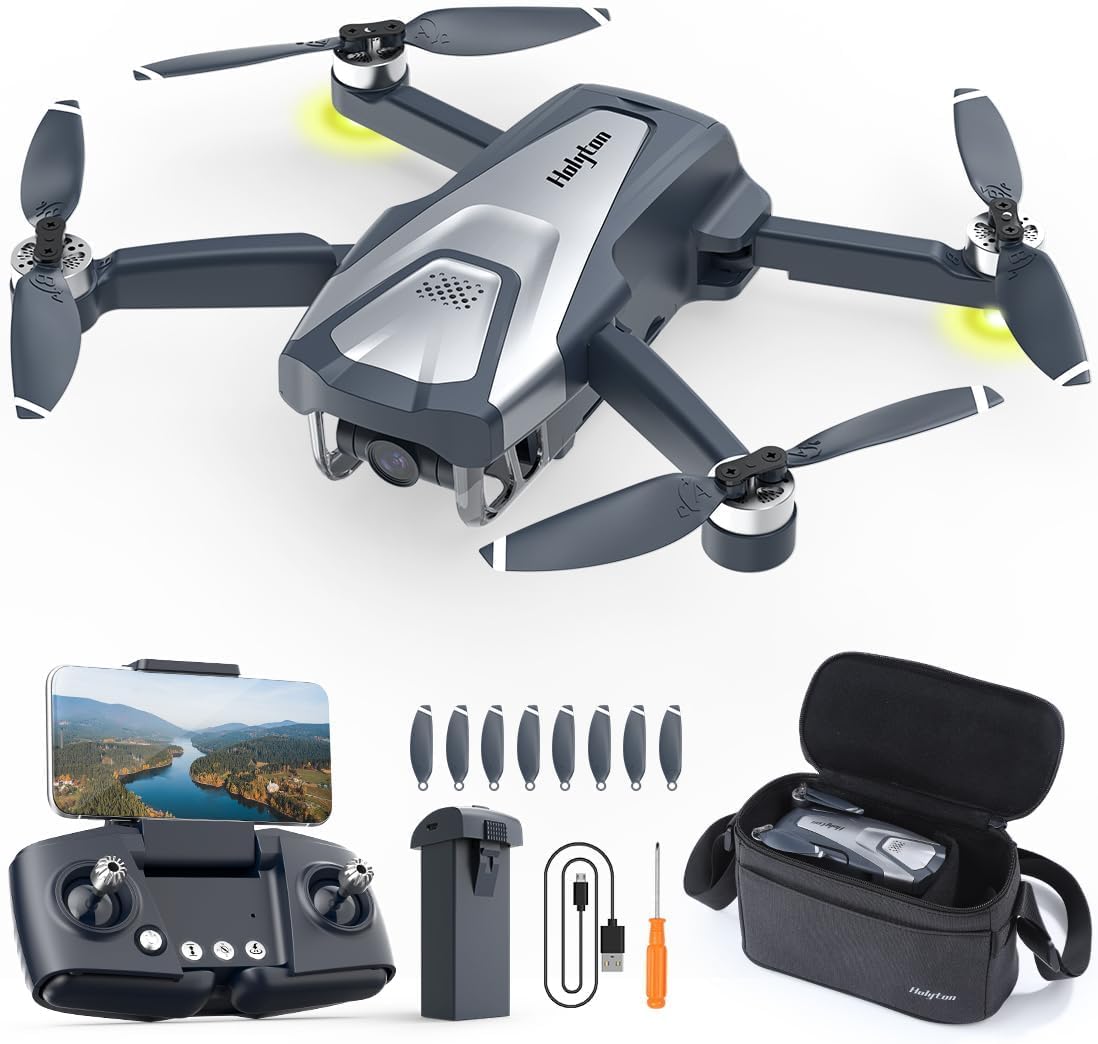 Holyton 4k Camera Drone: GPS, Follow Me, Brushless Motor!