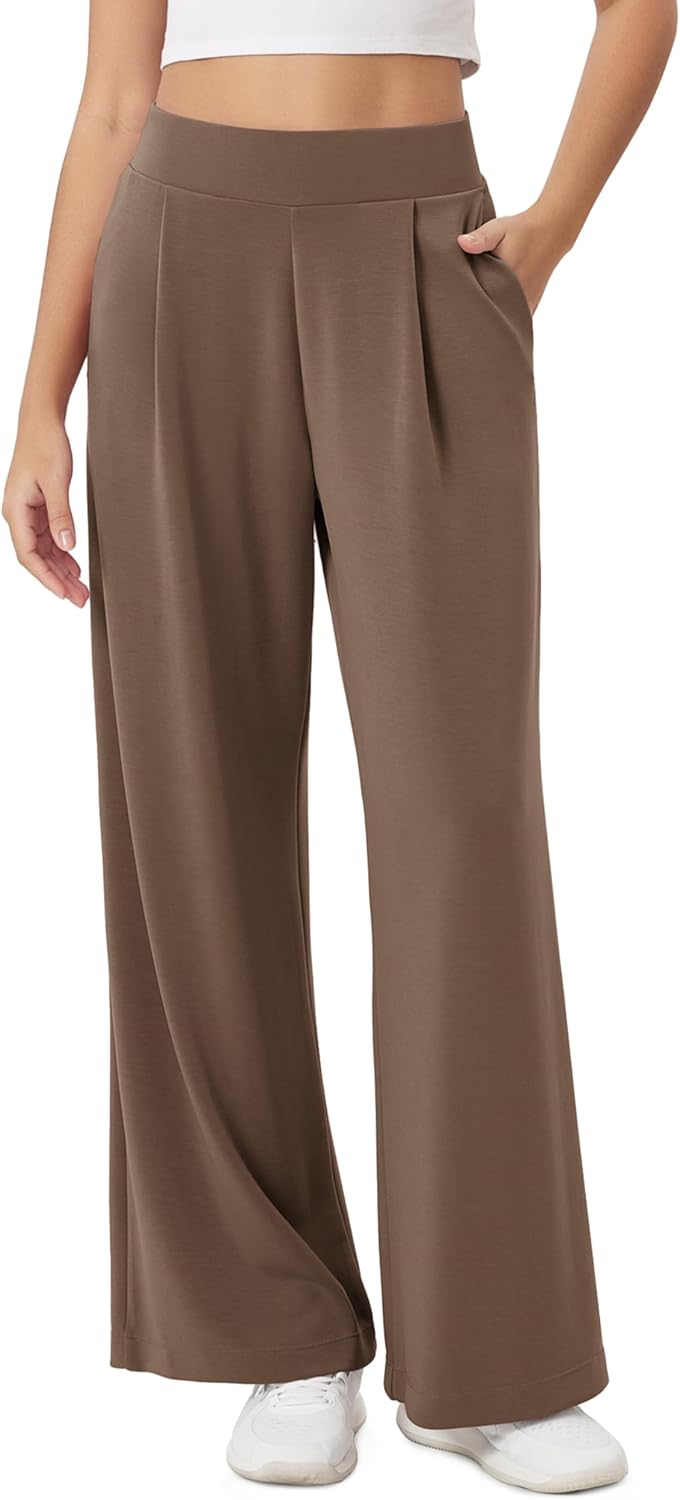 ODODOS Modal Soft Wide Leg Pants for Women with Pockets