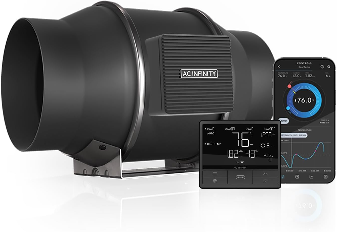 AC Infinity Smart Ventilation Fan - Quiet & Smart Control