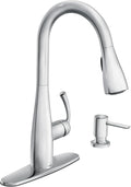 Moen Essie Chrome Pull-Down Kitchen Faucet - Smooth Retract & Power